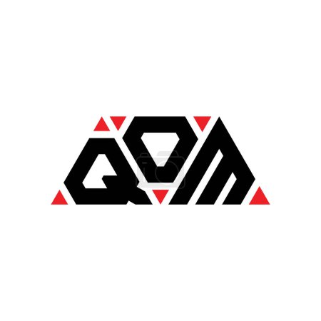 Ilustración de Diseño del logotipo de la letra del triángulo QOM con forma de triángulo. Diseño del logotipo del triángulo QOM monograma. Plantilla de logotipo de vector de triángulo QOM con color rojo. Logo triangular QOM Logotipo simple, elegante y lujoso. QOM - Imagen libre de derechos