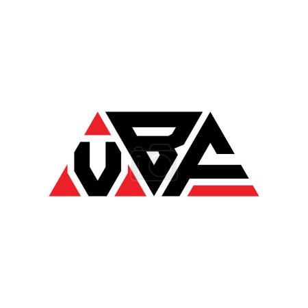 Ilustración de Diseño del logotipo de la letra del triángulo VBF con forma de triángulo. Monograma de diseño del logotipo del triángulo VBF. Plantilla de logotipo de vector de triángulo VBF con color rojo. Logotipo triangular VBF Logotipo simple, elegante y lujoso. VBF - Imagen libre de derechos