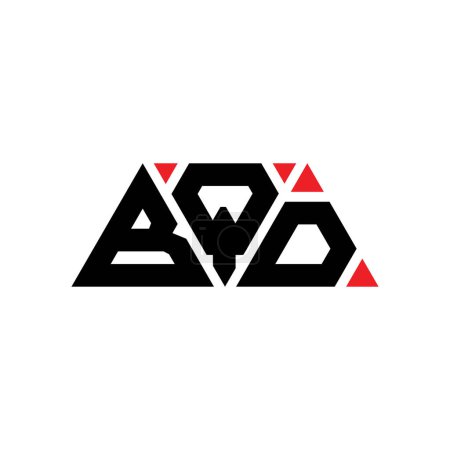 Téléchargez les illustrations : BQD triangle lettre logo design avec forme de triangle. BQD logo triangle design monogramme. Modèle de logo vectoriel triangle BQD avec couleur rouge. Logo triangulaire BQD Logo simple, élégant et luxueux. BQD - en licence libre de droit