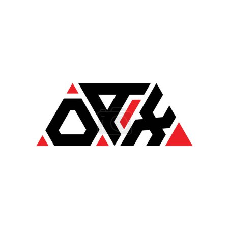 Téléchargez les illustrations : OAX triangle lettre logo design avec forme de triangle. Monogramme OAX logo triangle design. Modèle de logo vectoriel triangle OAX avec couleur rouge. Logo triangulaire OAX Logo simple, élégant et luxueux. OAX - en licence libre de droit