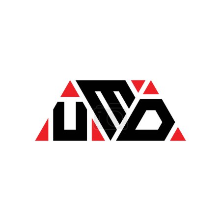 Ilustración de Diseño del logotipo de letra triángulo UMD con forma de triángulo. Diseño del logotipo del triángulo UMD monograma. Plantilla de logotipo de vector triangular UMD con color rojo. Logotipo triangular UMD Logotipo simple, elegante y lujoso. UMD - Imagen libre de derechos