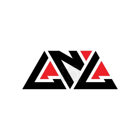 Illustration for LNL triangle letter logo design with triangle shape. LNL triangle logo design monogram. LNL triangle vector logo template with red color. LNL triangular logo Simple, Elegant, and Luxurious Logo. LNL - Royalty Free Image