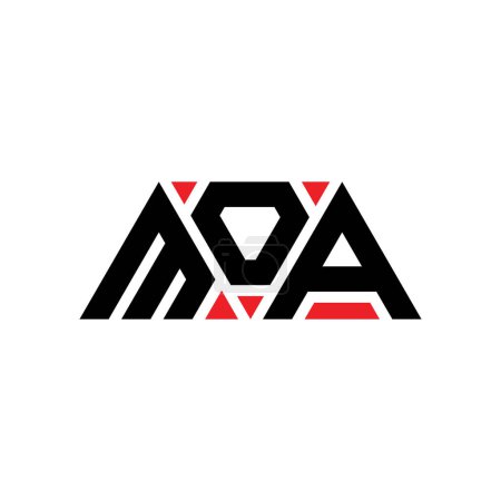 Ilustración de Diseño del logotipo de letra de triángulo MOA con forma de triángulo. Monograma de diseño del logotipo del triángulo MOA. MOA triángulo vector logotipo plantilla con color rojo. Logo triangular MOA Logotipo simple, elegante y lujoso. MOA - Imagen libre de derechos