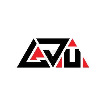 Ilustración de Diseño del logotipo de la letra del triángulo LJU con forma de triángulo. Monograma de diseño del logotipo del triángulo de LJU. Plantilla de logotipo de vector de triángulo LJU con color rojo. Logotipo triangular LJU Logotipo simple, elegante y lujoso. LJU - Imagen libre de derechos