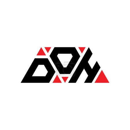 Ilustración de Diseño del logotipo de la letra triángulo DOH con forma de triángulo. DOH diseño del logotipo del triángulo monograma. Plantilla de logotipo de triángulo DOH con color rojo. Logo triangular DOH Logotipo simple, elegante y lujoso. DOH - Imagen libre de derechos
