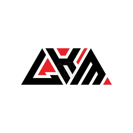 Illustration for LKM triangle letter logo design with triangle shape. LKM triangle logo design monogram. LKM triangle vector logo template with red color. LKM triangular logo Simple, Elegant, and Luxurious Logo. LKM - Royalty Free Image