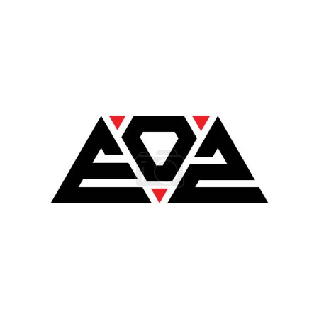 Téléchargez les illustrations : EOZ triangle lettre logo design avec forme de triangle. EOZ triangle logo design monogramme. Modèle de logo vectoriel triangle EOZ avec couleur rouge. Logo triangulaire EOZ Logo simple, élégant et luxueux. EOZ - en licence libre de droit