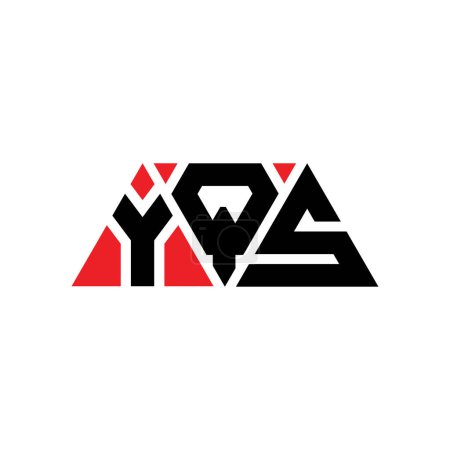 Illustration for YQS triangle letter logo design with triangle shape. YQS triangle logo design monogram. YQS triangle vector logo template with red color. YQS triangular logo Simple, Elegant, and Luxurious Logo. YQS - Royalty Free Image