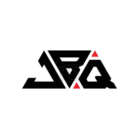 Ilustración de Diseño del logotipo de la letra del triángulo JBQ con forma de triángulo. Monograma de diseño del logotipo del triángulo JBQ. Plantilla de logotipo de vector de triángulo JBQ con color rojo. Logotipo triangular JBQ Logotipo simple, elegante y lujoso. JBQ - Imagen libre de derechos