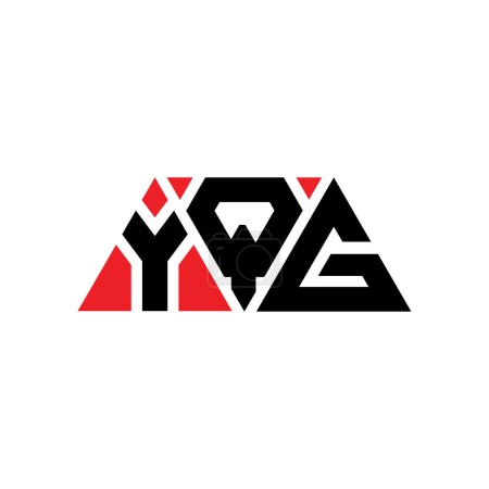 Téléchargez les illustrations : YQG triangle lettre logo design avec forme de triangle. YQG triangle logo design monogramme. Modèle de logo vectoriel triangle YQG avec couleur rouge. Logo triangulaire YQG Logo simple, élégant et luxueux. YQG - en licence libre de droit