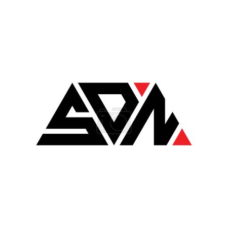 Ilustración de Diseño del logotipo de letra de triángulo SDN con forma de triángulo. Monograma de diseño del logotipo del triángulo SDN. Plantilla de logotipo de vector de triángulo SDN con color rojo. Logotipo triangular SDN Logotipo simple, elegante y lujoso. SDN - Imagen libre de derechos