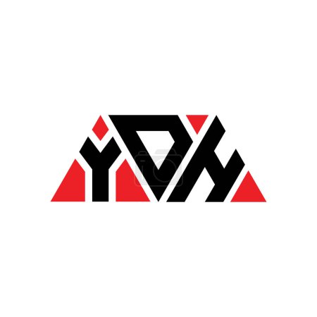 Téléchargez les illustrations : YDH triangle lettre logo design avec forme de triangle. Monogramme logo triangle YDH. Modèle de logo vectoriel triangle YDH avec couleur rouge. Logo triangulaire YDH Logo simple, élégant et luxueux. YDH - en licence libre de droit