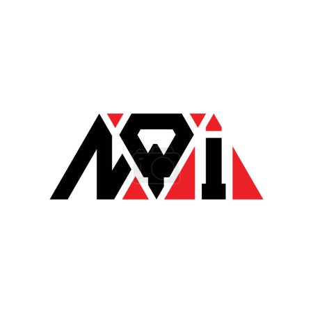 Ilustración de Diseño del logotipo de la letra del triángulo NQI con forma de triángulo. Monograma de diseño del logotipo del triángulo NQI. Plantilla de logotipo de vector de triángulo NQI con color rojo. Logotipo triangular NQI Logotipo simple, elegante y lujoso. NQI - Imagen libre de derechos