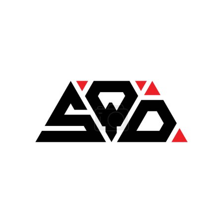 Téléchargez les illustrations : SQD triangle lettre logo design avec forme de triangle. SQD logo triangle design monogramme. Modèle de logo vectoriel triangle SQD avec couleur rouge. Logo triangulaire SQD Logo simple, élégant et luxueux. DQS - en licence libre de droit
