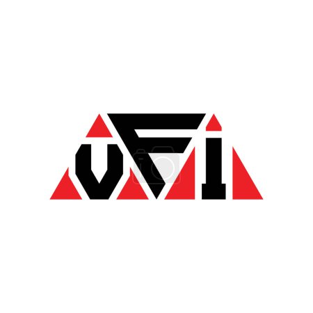 Ilustración de Diseño del logotipo de la letra del triángulo VFI con forma de triángulo. Diseño del logotipo del triángulo VFI monograma. Plantilla de logotipo de vector de triángulo VFI con color rojo. Logotipo triangular VFI Logotipo simple, elegante y lujoso. VFI - Imagen libre de derechos