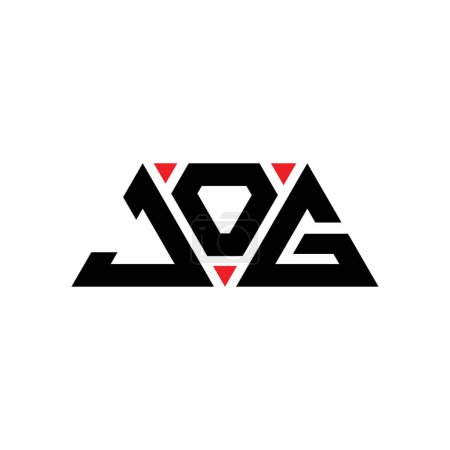 Téléchargez les illustrations : JOG triangle lettre logo design avec forme de triangle. JOG triangle logo design monogramme. Modèle de logo vectoriel triangle JOG avec couleur rouge. Logo triangulaire JOG Logo simple, élégant et luxueux. JOG - en licence libre de droit