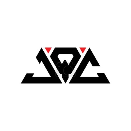 Téléchargez les illustrations : JQC triangle lettre logo design avec forme de triangle. JQC triangle logo design monogramme. Modèle de logo vectoriel triangle JQC avec couleur rouge. Logo triangulaire JQC Logo simple, élégant et luxueux. JQC - en licence libre de droit