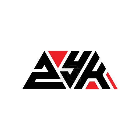 Ilustración de Diseño de logotipo de letra de triángulo ZYK con forma de triángulo. Monograma de diseño del logotipo del triángulo ZYK. Plantilla de logotipo de vector de triángulo ZYK con color rojo. Logotipo triangular ZYK Logotipo simple, elegante y lujoso. ZYK. - Imagen libre de derechos