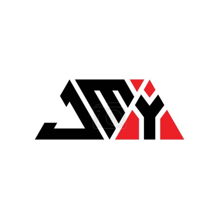 Ilustración de Diseño de logotipo de letra de triángulo JMY con forma de triángulo. Monograma de diseño del logotipo del triángulo JMY. Plantilla de logotipo de vector de triángulo JMY con color rojo. Logo triangular JMY Logotipo simple, elegante y lujoso. JMY. - Imagen libre de derechos