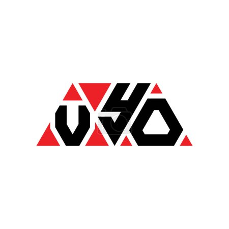 Ilustración de Diseño del logotipo de la letra del triángulo VYO con forma de triángulo. Diseño del logotipo del triángulo VYO monograma. Plantilla de logotipo de vector de triángulo VYO con color rojo. Logotipo triangular VYO Logotipo simple, elegante y lujoso. VYO - Imagen libre de derechos