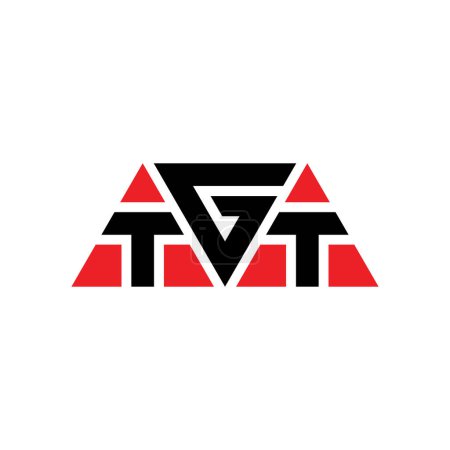 Ilustración de Diseño de logotipo de letra de triángulo TGT con forma de triángulo. Monograma de diseño del logotipo del triángulo TGT. Plantilla de logotipo de vector triangular TGT con color rojo. Logo triangular TGT Logotipo simple, elegante y lujoso. TGT - Imagen libre de derechos