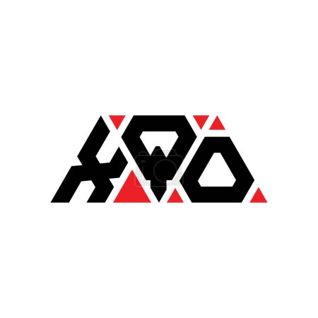Ilustración de Diseño del logotipo de letra de triángulo XQO con forma de triángulo. Monograma de diseño del logotipo del triángulo XQO. XQO triángulo vector logotipo plantilla con color rojo. Logo triangular XQO Logotipo simple, elegante y lujoso. XQO - Imagen libre de derechos