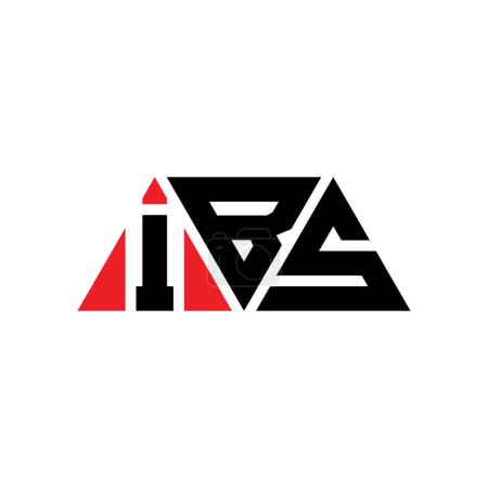 Ilustración de Diseño del logotipo de letra triangular IBS con forma de triángulo. Diseño del logotipo del triángulo IBS monograma. Plantilla de logotipo de triángulo IBS con color rojo. Logo triangular IBS Logotipo simple, elegante y lujoso. IBS - Imagen libre de derechos