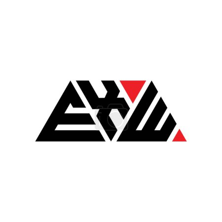 Téléchargez les illustrations : EXW triangle lettre logo design avec forme de triangle. Monogramme design EXW triangle logo. Modèle de logo vectoriel triangle EXW avec couleur rouge. Logo triangulaire EXW Logo simple, élégant et luxueux. EXW - en licence libre de droit