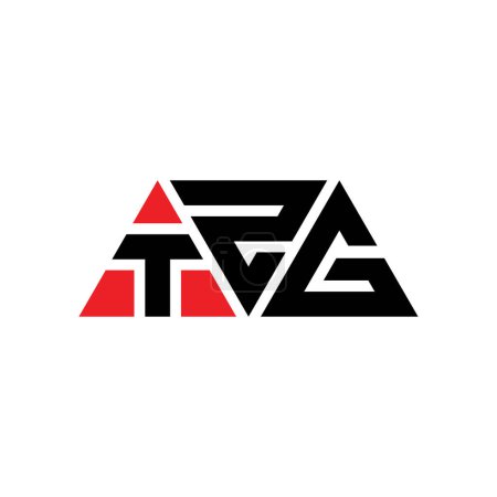 Ilustración de Diseño del logotipo de la letra del triángulo TZG con forma de triángulo. Monograma de diseño del logotipo del triángulo TZG. Plantilla de logotipo de vector triangular TZG con color rojo. Logotipo triangular TZG Logotipo simple, elegante y lujoso. TZG - Imagen libre de derechos