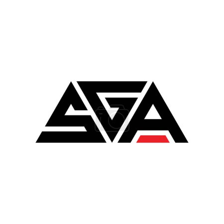 Téléchargez les illustrations : SGA triangle lettre logo design avec forme de triangle. Monogramme SGA logo triangle design. Modèle de logo vectoriel triangle SGA avec couleur rouge. Logo triangulaire SGA Logo simple, élégant et luxueux. SGA - en licence libre de droit