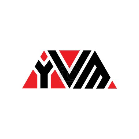 Téléchargez les illustrations : YVM triangle lettre logo design avec forme de triangle. Monogramme de conception de logo YVM triangle. Modèle de logo vectoriel triangle YVM avec couleur rouge. Logo triangulaire YVM Logo simple, élégant et luxueux. YVM - en licence libre de droit