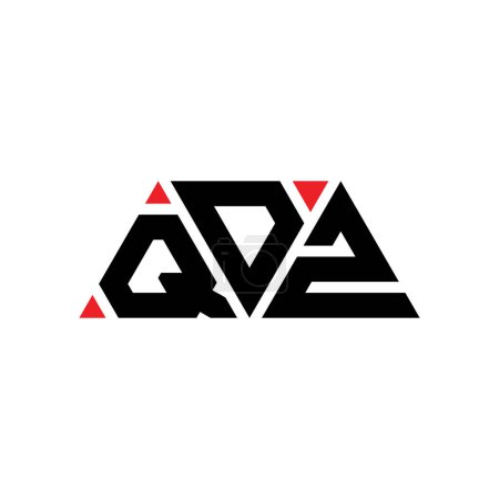 Ilustración de Diseño del logotipo de letra de triángulo QDZ con forma de triángulo. Monograma de diseño del logotipo del triángulo QDZ. Plantilla de logotipo de vector de triángulo QDZ con color rojo. Logotipo triangular QDZ Logotipo simple, elegante y lujoso. QDZ - Imagen libre de derechos