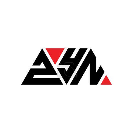 Ilustración de Diseño de logotipo de letra de triángulo ZYN con forma de triángulo. Monograma de diseño del logotipo del triángulo ZYN. Plantilla de logotipo de vector de triángulo ZYN con color rojo. Logotipo triangular ZYN Logotipo simple, elegante y lujoso. ZYN. - Imagen libre de derechos