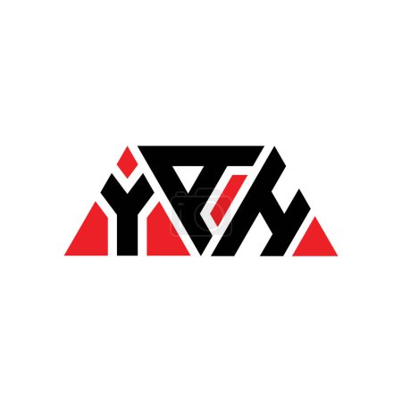 Téléchargez les illustrations : YAH triangle lettre logo design avec forme de triangle. Monogramme de logo triangle YAH. Modèle de logo vectoriel triangle YAH avec couleur rouge. Logo triangulaire YAH Logo simple, élégant et luxueux. Oui. - en licence libre de droit