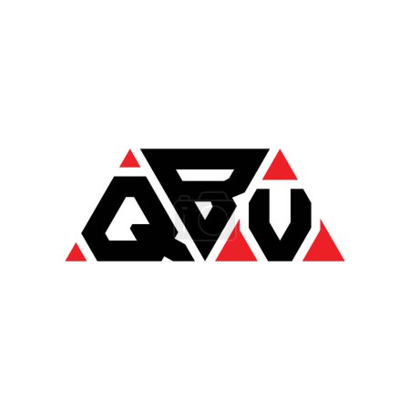 Téléchargez les illustrations : QBV triangle lettre logo design avec forme de triangle. QBV logo triangle design monogramme. Modèle de logo vectoriel triangle QBV avec couleur rouge. Logo triangulaire QBV Logo simple, élégant et luxueux. QBV - en licence libre de droit