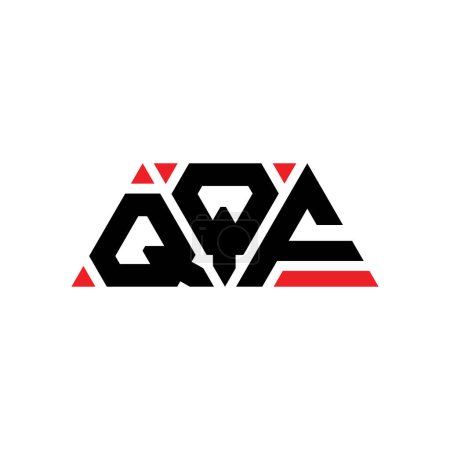 Téléchargez les illustrations : QQF triangle lettre logo design avec forme de triangle. QQF triangle logo design monogramme. Modèle de logo vectoriel triangle QQF avec couleur rouge. Logo triangulaire QQF Logo simple, élégant et luxueux. QQF - en licence libre de droit