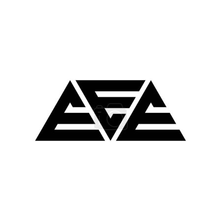 Ilustración de Diseño del logotipo de la letra del triángulo EEE con forma de triángulo. Diseño del logotipo del triángulo EEE monograma. Plantilla de logotipo de triángulo EEE con color rojo. Logo triangular EEE Logotipo simple, elegante y lujoso. AEE - Imagen libre de derechos