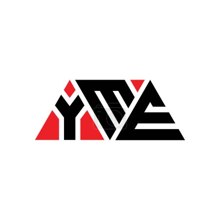 Ilustración de Diseño de logotipo de letra triangular YME con forma de triángulo. Monograma de diseño del logotipo del triángulo YME. Plantilla de logotipo de vector triangular YME con color rojo. Logotipo triangular YME Logotipo simple, elegante y lujoso. YME - Imagen libre de derechos