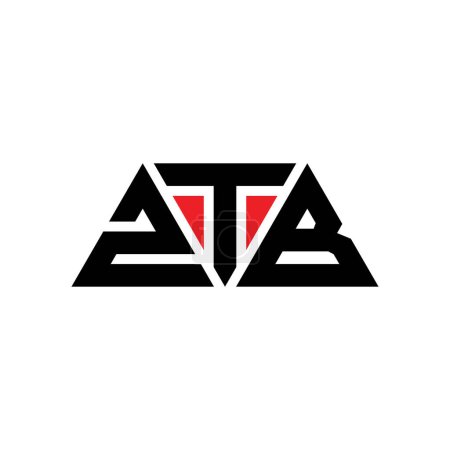 Ilustración de Diseño de logotipo de letra triangular ZTB con forma de triángulo. Monograma de diseño del logotipo del triángulo ZTB. Plantilla de logotipo de vector de triángulo ZTB con color rojo. Logotipo triangular ZTB Logotipo simple, elegante y lujoso. ZTB - Imagen libre de derechos