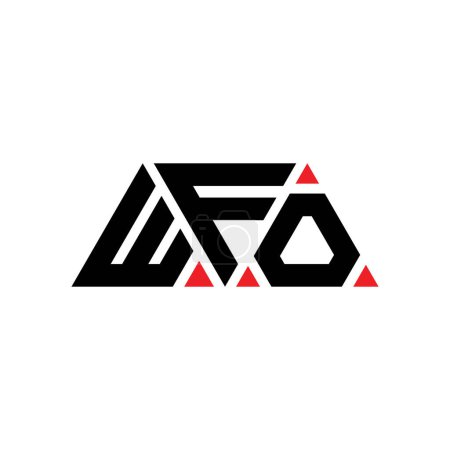 Ilustración de Diseño del logotipo de letra de triángulo WFO con forma de triángulo. Monograma de diseño del logotipo del triángulo WFO. Plantilla de logotipo de vector de triángulo WFO con color rojo. Logo triangular WFO Logotipo simple, elegante y lujoso. WFO - Imagen libre de derechos