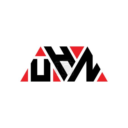 Téléchargez les illustrations : UHN triangle lettre logo design avec forme de triangle. UHN logo triangle design monogramme. Modèle de logo vectoriel triangle UHN avec couleur rouge. Logo triangulaire UHN Logo simple, élégant et luxueux. UHN - en licence libre de droit