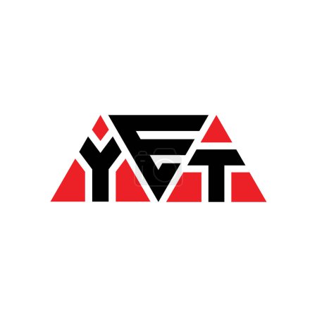 Téléchargez les illustrations : YET triangle lettre logo design avec forme de triangle. Monogramme design triangle YET. Modèle de logo vectoriel triangle YET avec couleur rouge. Logo triangulaire YET Logo simple, élégant et luxueux. OUI - en licence libre de droit