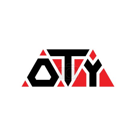 Ilustración de Diseño de logotipo de letra de triángulo OTY con forma de triángulo. Diseño de logotipo OTY triángulo monograma. OTY triángulo vector logotipo plantilla con color rojo. Logo triangular OTY Logotipo simple, elegante y lujoso. OTY - Imagen libre de derechos