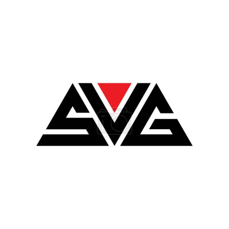SVG Dreieck Buchstabe Logo-Design mit Dreieck-Form. Namenszug für das SVG-Dreieck-Logo. SVG-Dreieck-Vektorlogo-Vorlage mit roter Farbe. SVG dreieckiges Logo Einfaches, elegantes und luxuriöses Logo. SVG