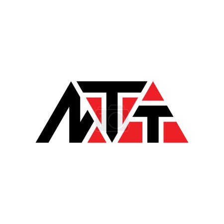 Téléchargez les illustrations : NTT triangle lettre logo design avec forme de triangle. Monogramme NTT logo triangle design. Modèle de logo vectoriel triangle NTT avec couleur rouge. Logo triangulaire NTT Logo simple, élégant et luxueux. NTT - en licence libre de droit
