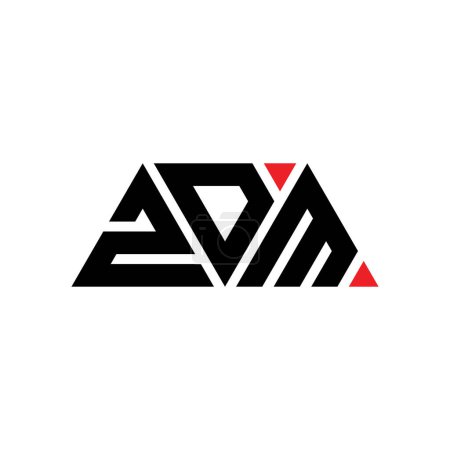 Ilustración de Diseño de logotipo de letra triangular ZDM con forma de triángulo. Monograma de diseño del logotipo del triángulo ZDM. Plantilla de logotipo de vector de triángulo ZDM con color rojo. Logotipo triangular ZDM Logotipo simple, elegante y lujoso. ZDM - Imagen libre de derechos
