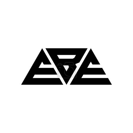 Téléchargez les illustrations : EBE triangle lettre logo design avec forme de triangle. EBE triangle logo design monogramme. Modèle de logo vectoriel triangle EBE avec couleur rouge. Logo triangulaire EBE Logo simple, élégant et luxueux. EBE - en licence libre de droit