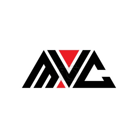 Ilustración de Diseño del logotipo de la letra del triángulo MVC con forma de triángulo. Monograma de diseño del logotipo del triángulo MVC. Plantilla de logotipo de vector de triángulo MVC con color rojo. Logotipo triangular MVC Logotipo simple, elegante y lujoso. MVC - Imagen libre de derechos
