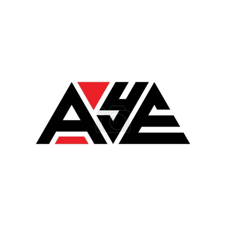 Illustration for AYE triangle letter logo design with triangle shape. AYE triangle logo design monogram. AYE triangle vector logo template with red color. AYE triangular logo Simple, Elegant, and Luxurious Logo. AYE - Royalty Free Image