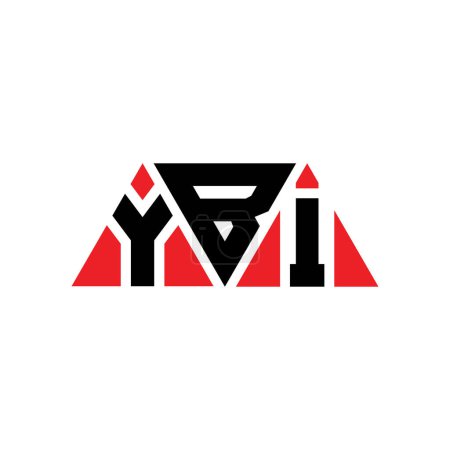 Téléchargez les illustrations : YBI triangle lettre logo design avec forme de triangle. Monogramme de logo triangle YBI. Modèle de logo vectoriel triangle YBI avec couleur rouge. Logo triangulaire YBI Logo simple, élégant et luxueux. OUI - en licence libre de droit